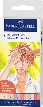 Pitt Artist Pen Manga Set Kaoiro Faber-Castell, tratto B per viso e capelli
