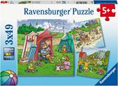 Ravensburger - Puzzle Ricaricare le energie, Collezione 3x49, 3 Puzzle da 49 Pezzi, Et&#224; Raccomandata 5+ Anni
