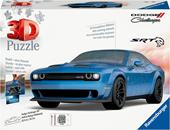 Ravensburger - 3D Puzzle Dodge Challenger Hellcat Blu, 108 Pezzi, 10+ Anni