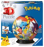 Ravensburger - 3D Puzzle Personaggi Pok&#233;mon, Puzzle Ball, 72 Pezzi, 6+ Anni