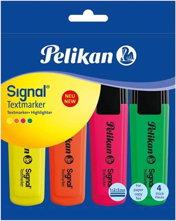 Evidenziatore signal neon /4 colori assortiti  Pelikan 2023 | Libraccio.it