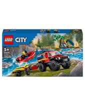 LEGO City Fire (60412). Fuoristrada antincendio e gommone di salvataggio