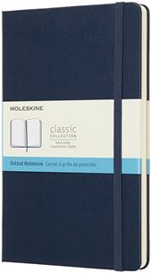 Taccuino Moleskine large puntinato copertina rigida blu. Sapphire Blue