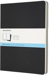 Quaderno Cahier Journal Moleskine XL puntinato nero. Black. Set da 3
