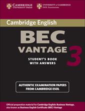 Cambridge English Business Certificate. Vantage 3 Student's Book with answers