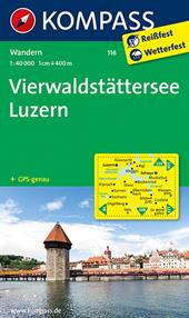 Carta escursionistica n. 116. Vierwaldstättersee, Luzern 1:40.000