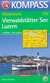 Carta escursionistica n. 116. Svizzera, Alpi occidentale. Vierwaldstätter See, Luzern 1:50.000. Adatto a GPS. Digital map. DVD-ROM