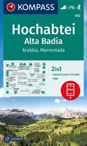 Cartina escursionistica n. 652 Alta Badia, Arabba, Marmolada