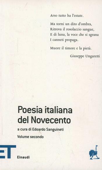 Poesia italiana del Novecento  - Libro Einaudi 2007, Einaudi tascabili. Poesia | Libraccio.it
