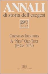 Annali di storia dell'esegesi (2012). Vol. 29/2