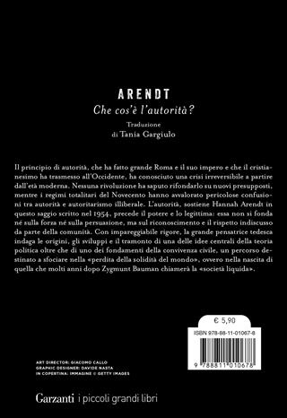 Che cos'è l'autorità? - Hannah Arendt - Libro Garzanti 2023, I piccoli grandi libri | Libraccio.it