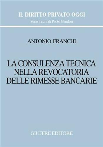 La consulenza tecnica nella revocatoria delle rimesse bancarie - Antonio Franchi - Libro Giuffrè 2001, Il diritto privato oggi | Libraccio.it