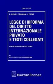 Legge di riforma del diritto internazionale privato e testi collegati