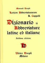 Dizionario di abbreviature latine ed italiane