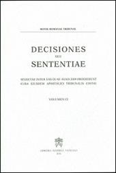 Decisiones seu sententiae. Selectae inter eas quae anno 2009 prodierunt cura eiusdem apostolici tribunalis editae