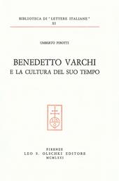 Benedetto Varchi e la cultura del suo tempo