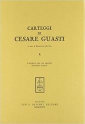 Carteggi di Cesare Guasti. Vol. 10: Carteggi con gli artisti. Lettere scelte