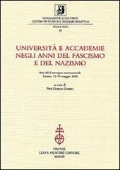 Università e accademie negli anni del fascismo e del nazismo