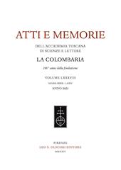 Atti e memorie dell'Accademia toscana di scienze e lettere «La Colombaria». Nuova serie. Vol. 88