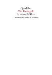 La mano di Kleist. Lettura della «Käthchen di Heilbronn»