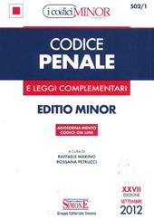 Codice penale. Leggi complementari. Ediz. minor