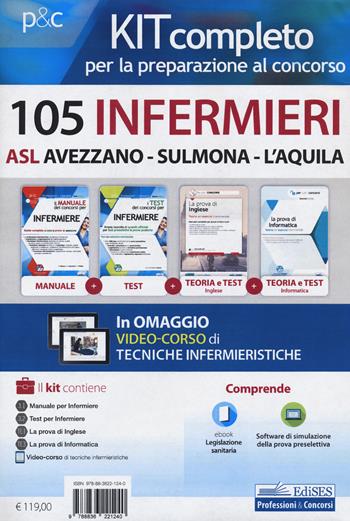 Kit 105 infermieri ASl Avezzano-Sulmona-L'Aquila - Rosario Caruso, Francesco Pittella, Guglielmo Guerriero - Libro Edises professioni & concorsi 2020 | Libraccio.it