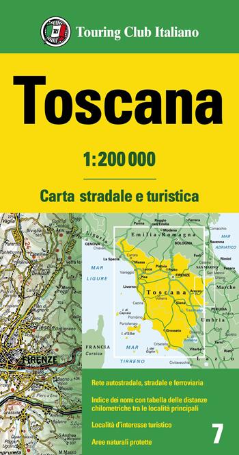 Toscana 1:200.000. Carta stradale e turistica  - Libro Touring 2023 | Libraccio.it