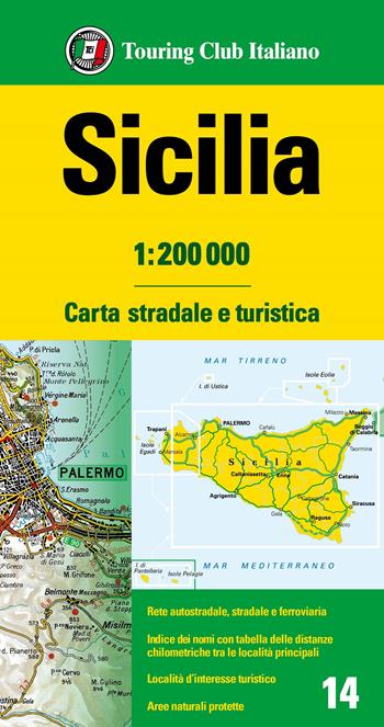 Sicilia 1:200.000  - Libro Touring 2024, Carte regionali 1:200.000 | Libraccio.it