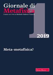 Giornale di metafisica (2019). Vol. 1: Meta-metafisica?.