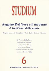 Studium (2019). Vol. 6: Augusto del Noce e il moderno. A trent'anni dalla morte.