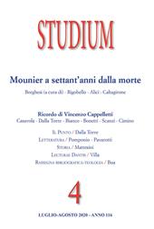 Studium (2020). Vol. 4: Mounier a settant'anni dalla morte.