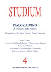 Studium (2023). Vol. 4: Italo Calvino. A cent’anni dalla nascita