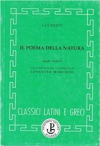 Il poema della natura - Tito Lucrezio Caro - Libro Principato 1969 | Libraccio.it