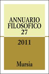 Annuario filosofico 2011. Vol. 27