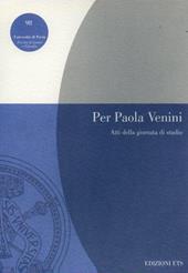 Per Paola Venini. Atti della Giornata di studi (Pavia, 14 maggio 1999)