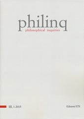 Philinq. Philosophical inquiries (2015). Vol. 1