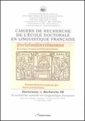 Cahiers de recherche de l'École doctorale en linguistique