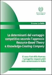 Le determinanti del vantaggio competitivo. L'approccio resource-based theory e knowledge-creating company