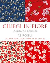 Ciliegi in fiore. 12 fogli di carta regalo di alta qualità (45x61 cm)