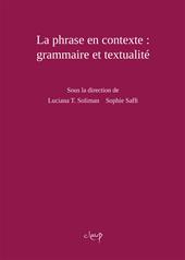 La phrase en contexte: grammaire et textualité