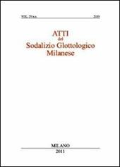 Atti del sodalizio glottologico milanese (2009). Vol. 4