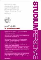 Studium personae. Rivista culturale dell'Istituto superiore di scienze religiose Mons. A. Pecci di Matera (2013). Vol. 2