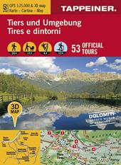 Tires e dintorni. Cartina topografica. Carta panoramica 3D