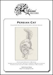Persian cat. Blackwork design