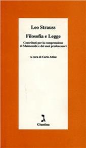 Filosofia e legge. Contributi per la comprensione di Maimonide e dei suoi predecessori