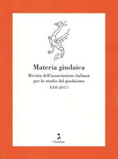 Materia giudaica. Rivista dell'Associazione italiana per lo studio del giudaismo (2017)