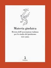 Materia giudaica. Rivista dell'Associazione italiana per lo studio del giudaismo (2020). Vol. 25