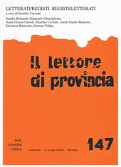 Il lettore di provincia. Vol. 147: Letterati/registi. Registi/letterati