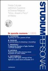 Studium personae. Rivista culturale dell'Istituto superiore di scienze religiose Mons. A. Pecci di Matera (2010). Vol. 1