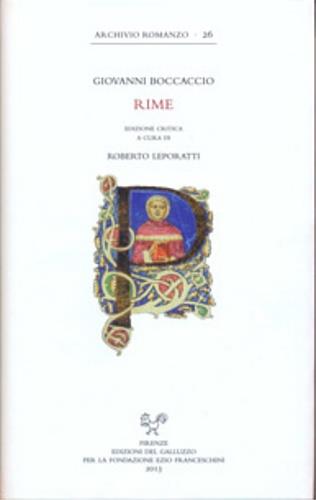 Le rime - Giovanni Boccaccio - Libro Sismel 2013, Archivio romanzo | Libraccio.it